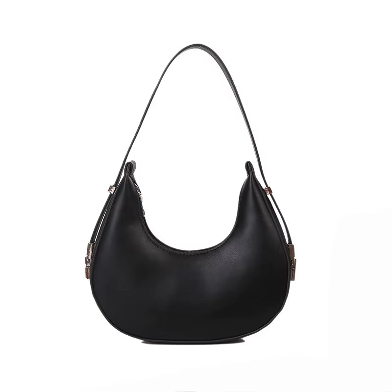 Fashion PU Leather Underarm Bags Women Clutch Handbags Single Shoulder Bag Ladies Trendy Simple Hobos Bag Female Totes