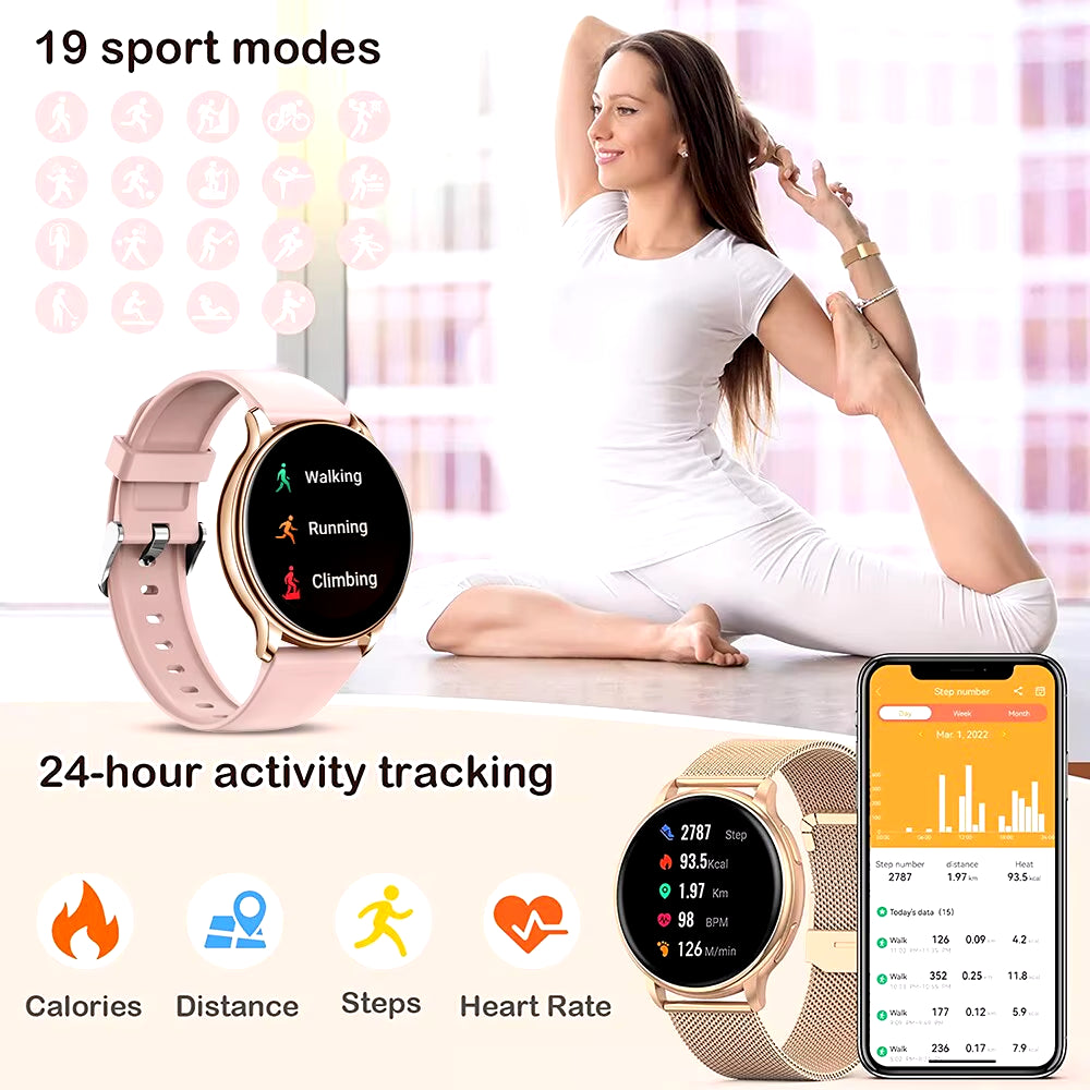 Bluetooth Call Smart Watch Women Custom Dial Watches Men Sport Fitness Tracker Heart Rate Smartwatch for Android IOS Y22