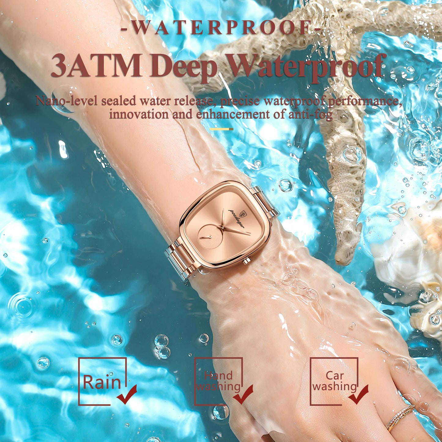 Luxury Watch for Woman Waterproof POEDAGAR