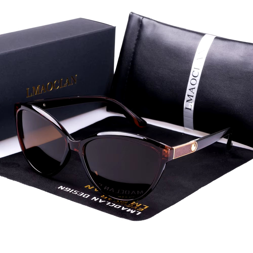 New 2024 Women Polarized Sunglasses Luxury Fashion Cat Eye Ladies Vintage Brand Designer Female Sun Glasses Oculos Gafas