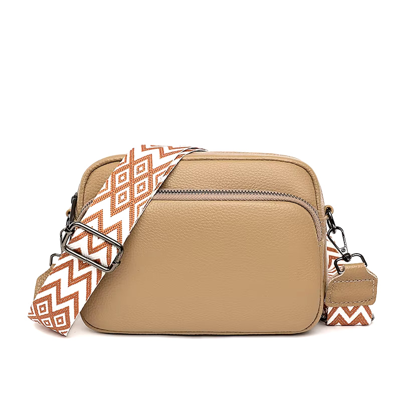 100% Cowhide Crossbody Cowhide Cell Phone Shoulder Bag Genuine Leather Messenger Bag Fashion Daily Use for Women Wallet Handbag