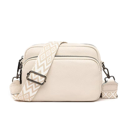 100% Cowhide Crossbody Cowhide Cell Phone Shoulder Bag Genuine Leather Messenger Bag Fashion Daily Use for Women Wallet Handbag